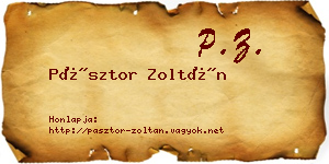 Pásztor Zoltán névjegykártya