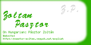 zoltan pasztor business card