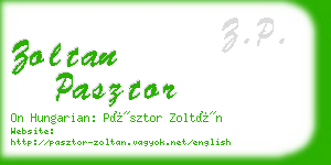 zoltan pasztor business card
